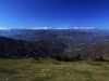 Panoramica del valle y las cumbres nevadas de la Cordillera subiendo al Pico Trigueiro