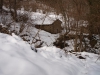Cabaña con nieve en las Infiestas
