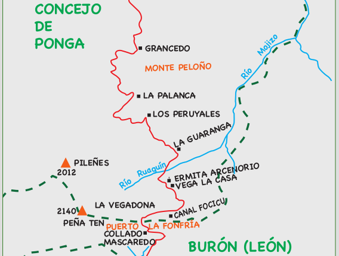 La Uña - Arcenorio - Collada Llomera